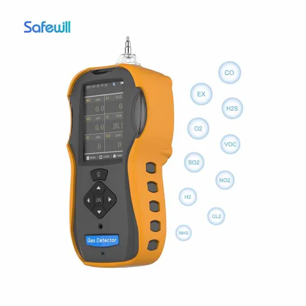6in1 Gas Detector with Pump Sampling the Gas Monitor