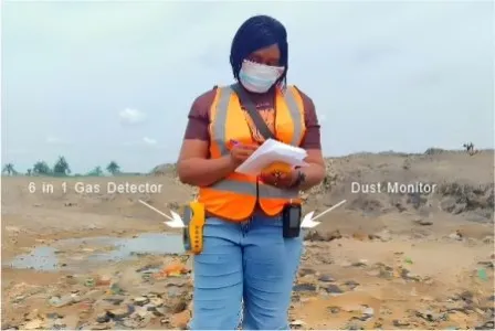 Compact Air Quality Monitoring Solution: 6-in-1 Gas & Dust Monitor