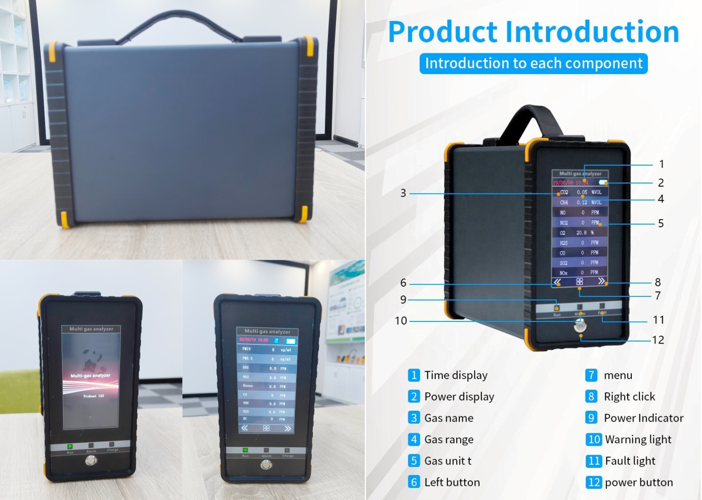 16 In 1 Portable Multi Gas Analyzer
